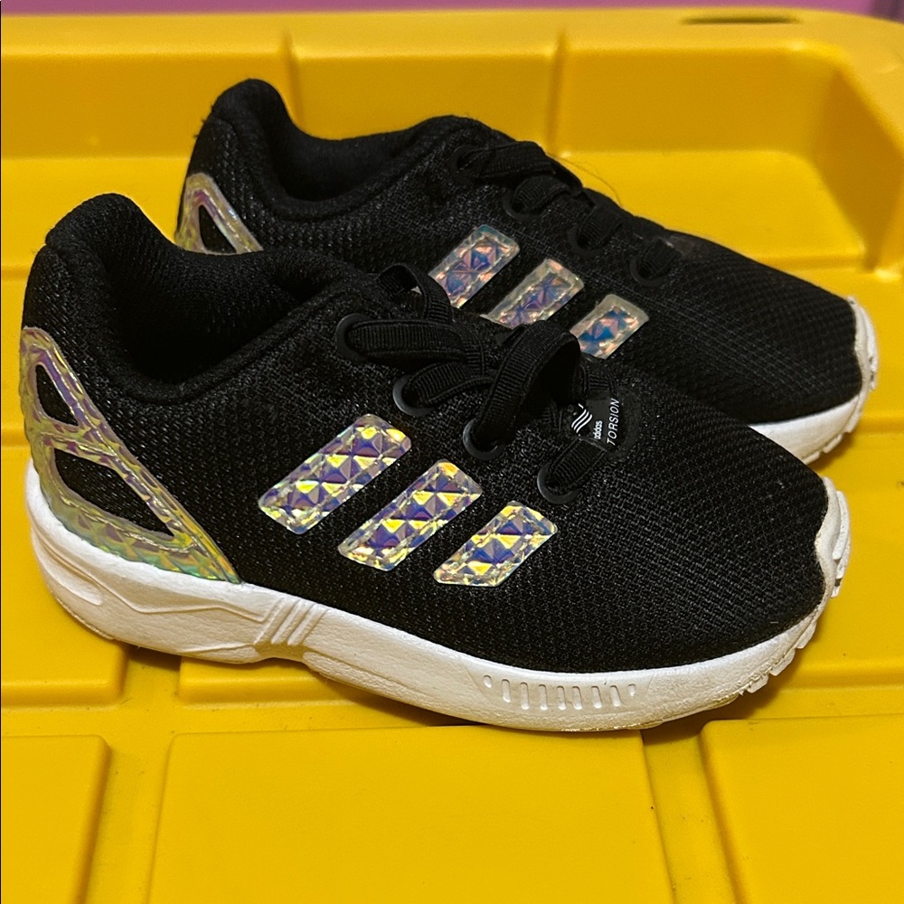 Adidas Kids Black and White Sneakers